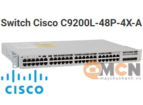 Switch Cisco C9200L-48P-4X-A Catalyst 9200L 48-port PoE+, 4 x 10G