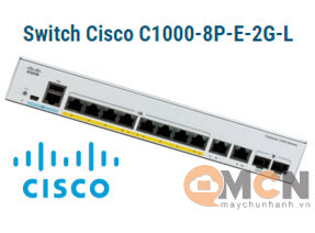 Cisco C1000-8P-E-2G-L Catalyst 1000 8port GE, POE, Ext PS, 2x1G SFP