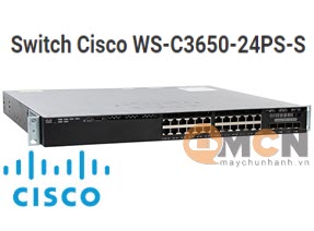 Cisco WS-C3650-24PS-S Catalyst 3650 24 Port PoE 4x1G Uplink IP Base