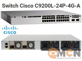 Cisco C9200L-24P-4G-A Catalyst 9200L 24-port PoE+, Network Advantage