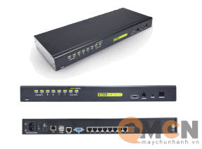 Over IP Switch Kinan 1-Local / 1-Remote Access 8 Port CAT5 KVM HT1108